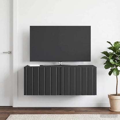 vidaXL Wall-Mounted TV Cabinet 78.5 x 41 x 30 cm Black Engineered Wood