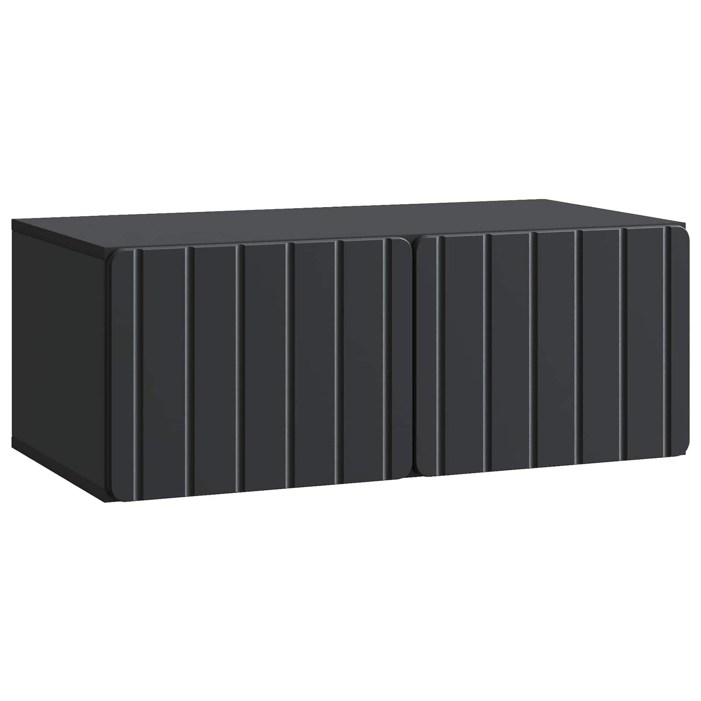 vidaXL Wall-Mounted TV Cabinet 78.5 x 41 x 30 cm Black Engineered Wood