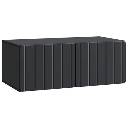 vidaXL Wall-Mounted TV Cabinet 78.5 x 41 x 30 cm Black Engineered Wood