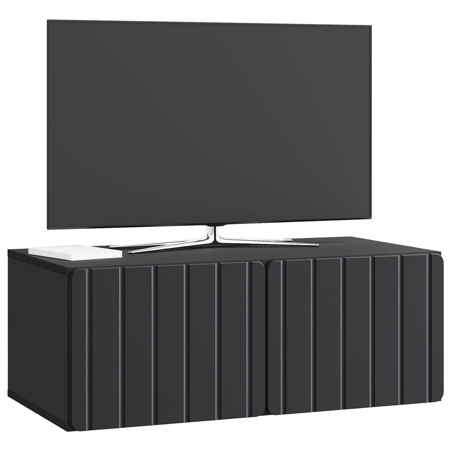 vidaXL Wall-Mounted TV Cabinet 78.5 x 41 x 30 cm Black Engineered Wood
