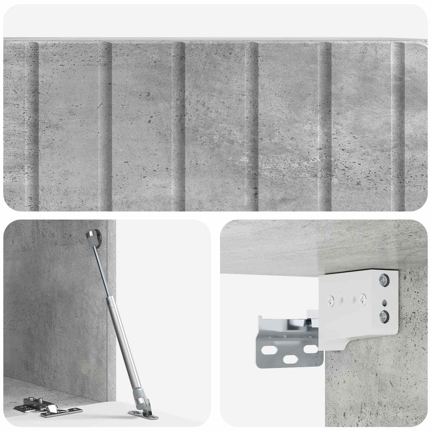 vidaXL Wall-Mounted TV Cabinet 78.5 x 41 x 30 cm Concrete Grey