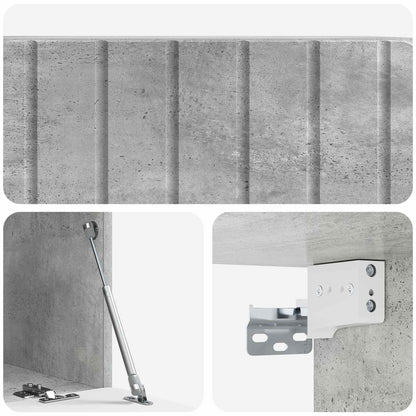 vidaXL Wall-Mounted TV Cabinet 78.5 x 41 x 30 cm Concrete Grey