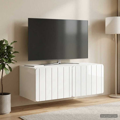 vidaXL Wall-Mounted TV Cabinet 78.5 x 41 x 30 cm High Gloss White