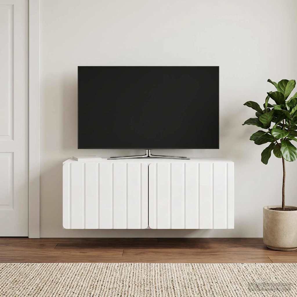 vidaXL Wall-Mounted TV Cabinet 78.5 x 41 x 30 cm High Gloss White