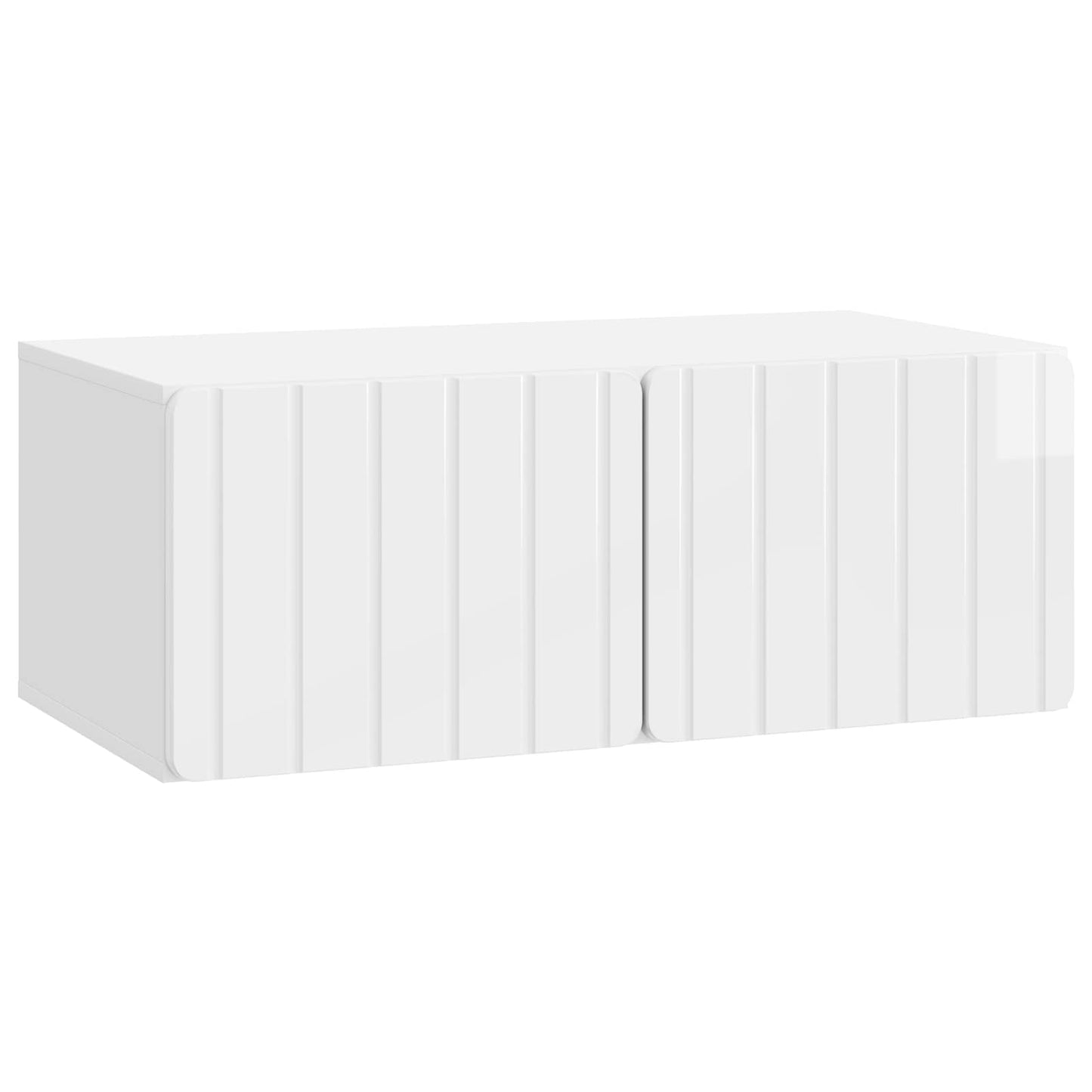 vidaXL Wall-Mounted TV Cabinet 78.5 x 41 x 30 cm High Gloss White