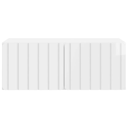 vidaXL Wall-Mounted TV Cabinet 78.5 x 41 x 30 cm High Gloss White