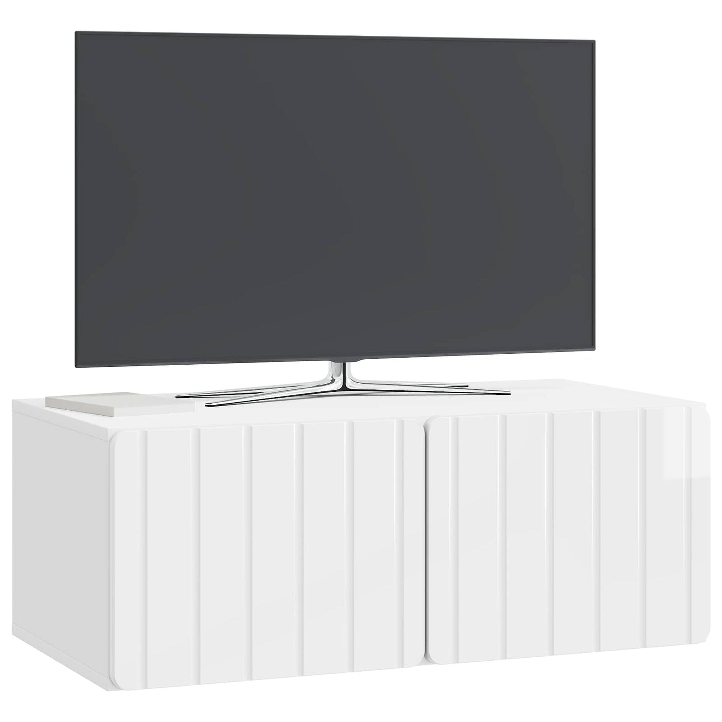 vidaXL Wall-Mounted TV Cabinet 78.5 x 41 x 30 cm High Gloss White