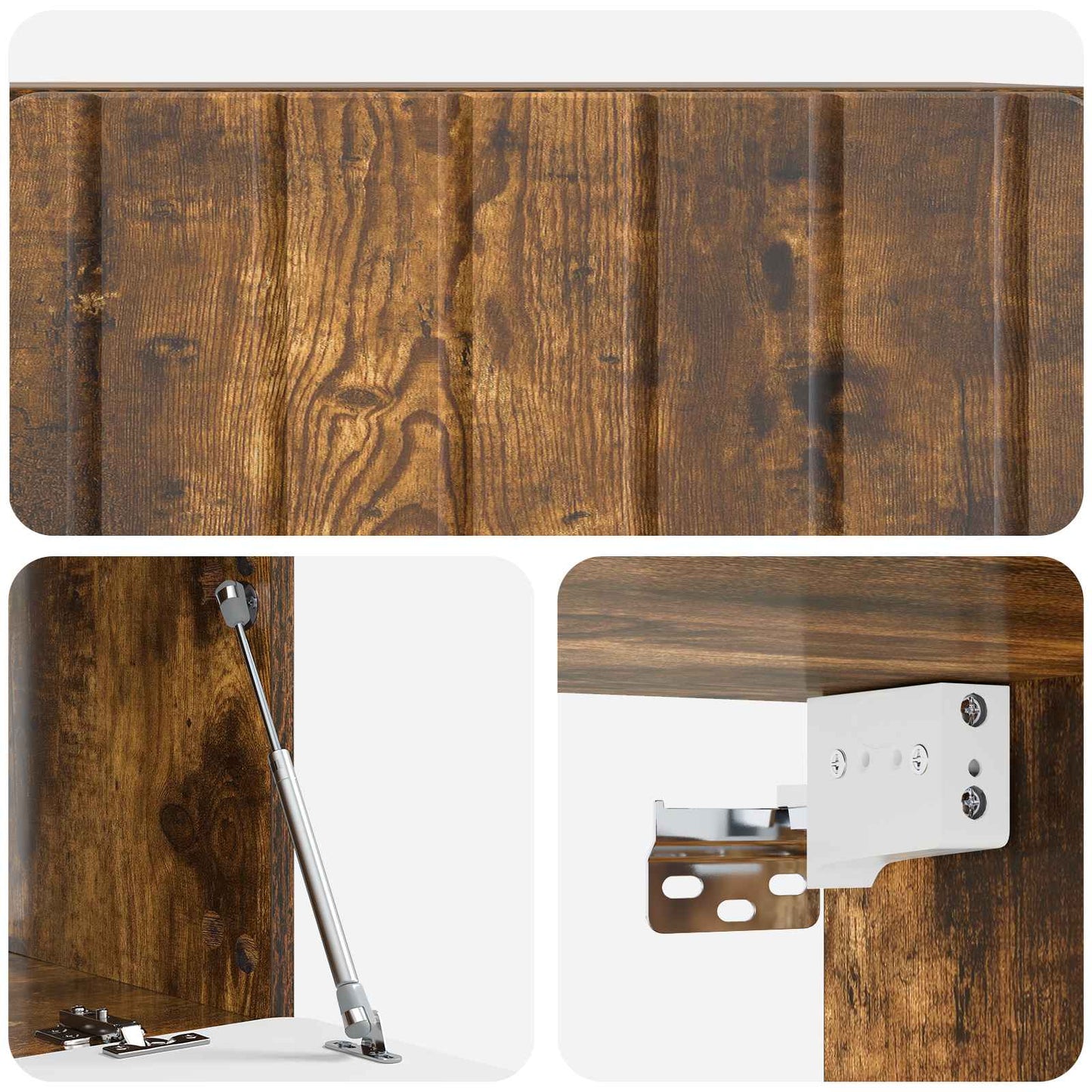 vidaXL Wall-Mounted TV Cabinet 78.5 x 41 x 30 cm Smoked Oak