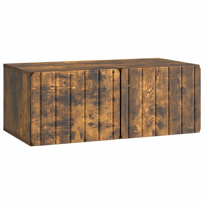 vidaXL Wall-Mounted TV Cabinet 78.5 x 41 x 30 cm Smoked Oak