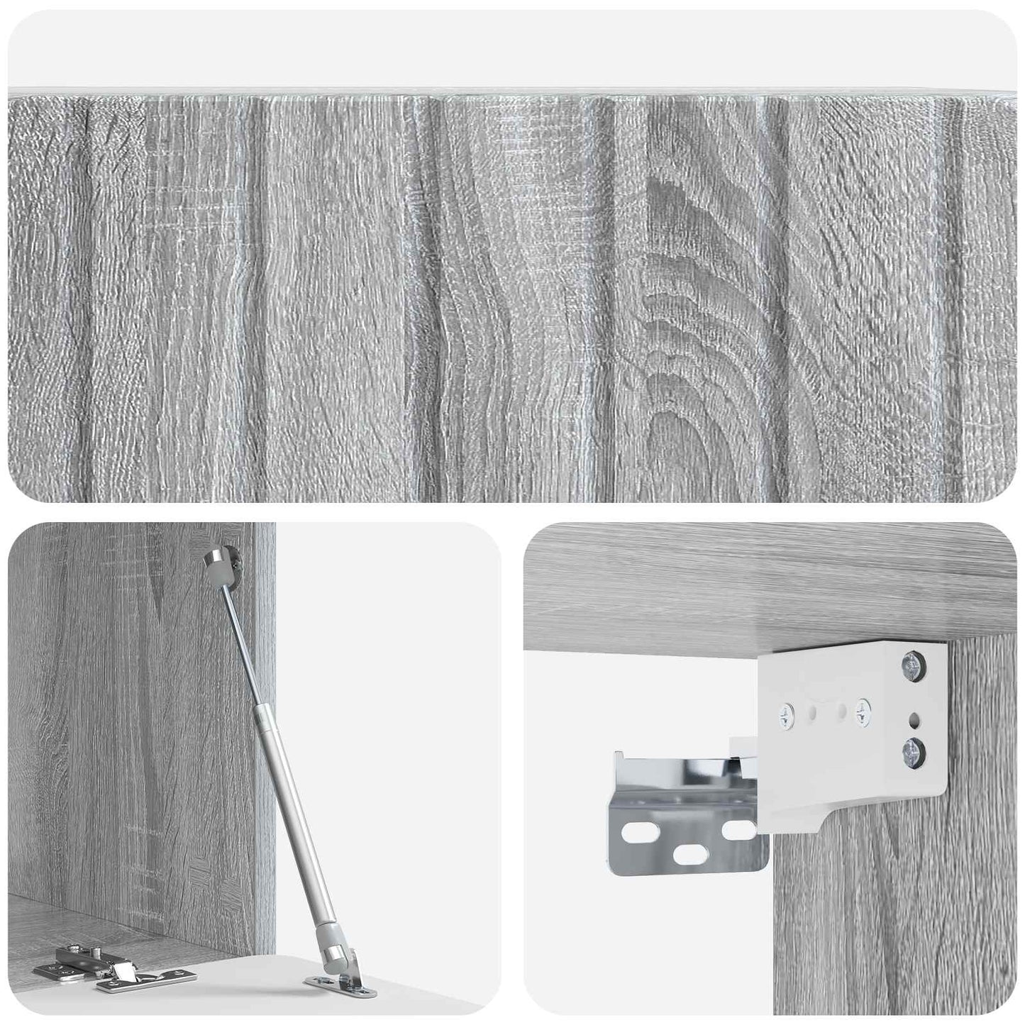 vidaXL Wall-Mounted TV Cabinet 78.5 x 41 x 30 cm Grey Sonoma