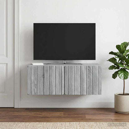 vidaXL Wall-Mounted TV Cabinet 78.5 x 41 x 30 cm Grey Sonoma