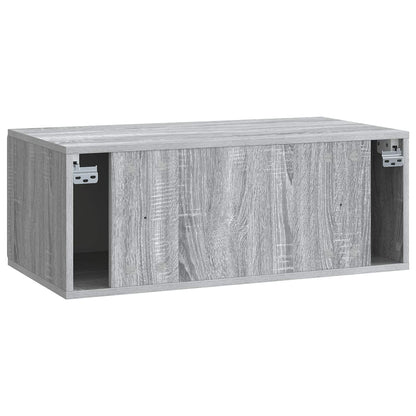 vidaXL Wall-Mounted TV Cabinet 78.5 x 41 x 30 cm Grey Sonoma