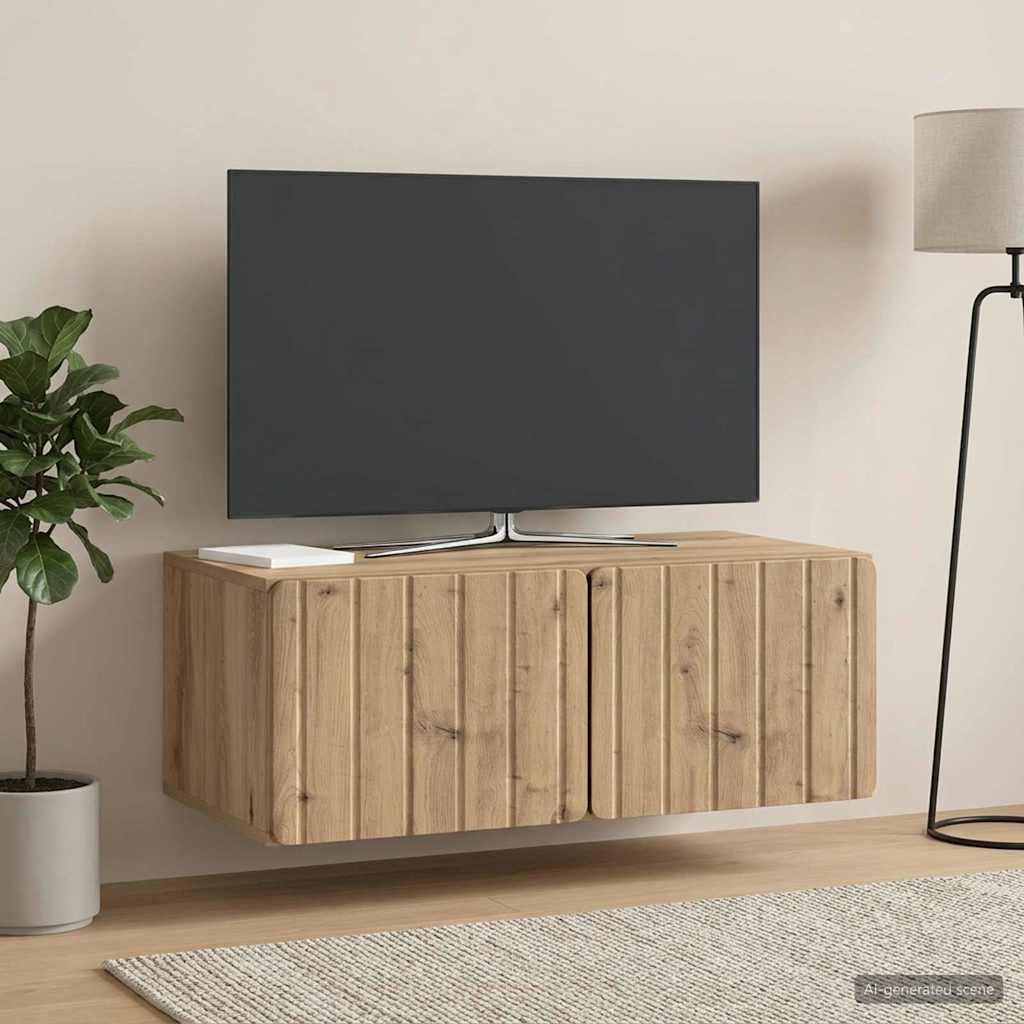 vidaXL Wall-Mounted TV Cabinet 78.5 x 41 x 30 cm Artisan Oak