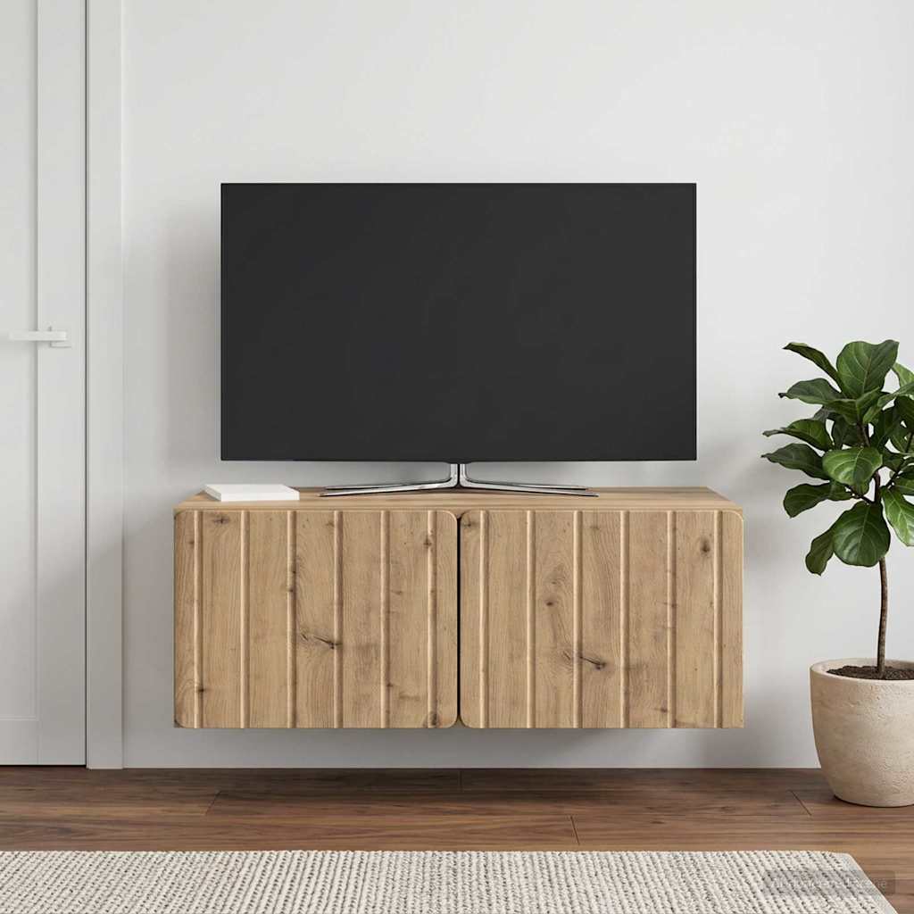 vidaXL Wall-Mounted TV Cabinet 78.5 x 41 x 30 cm Artisan Oak