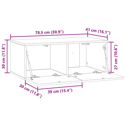 vidaXL Wall-Mounted TV Cabinet 78.5 x 41 x 30 cm Artisan Oak