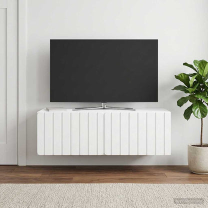 vidaXL Wall-Mounted TV Cabinet 98 x 41 x 30 cm White Engineered Wood