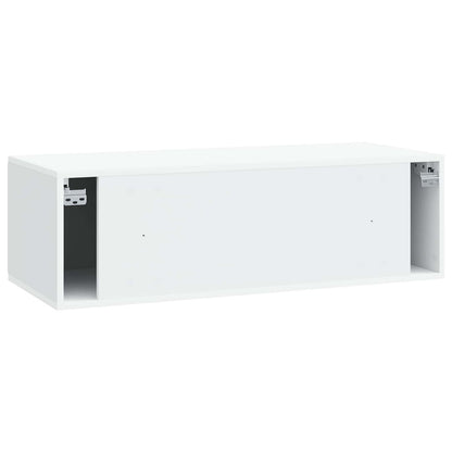 vidaXL Wall-Mounted TV Cabinet 98 x 41 x 30 cm White Engineered Wood
