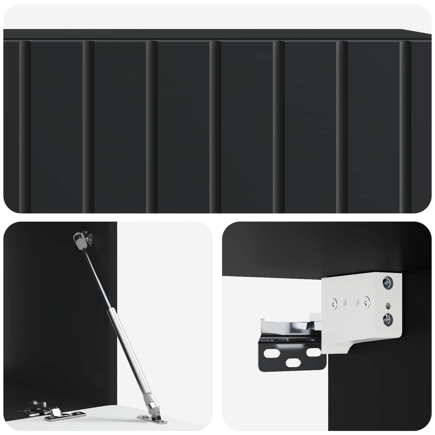 vidaXL Wall-Mounted TV Cabinet Black 98 x 41 x 30 cm Engineered Wood