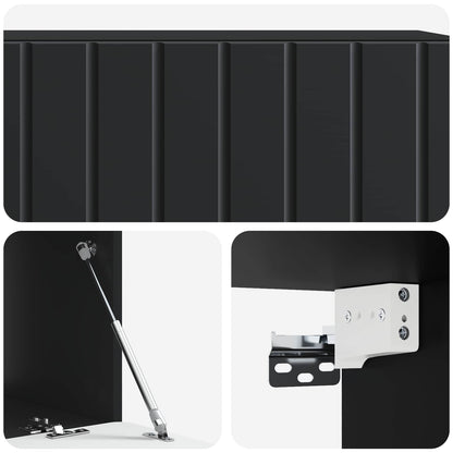 vidaXL Wall-Mounted TV Cabinet Black 98 x 41 x 30 cm Engineered Wood