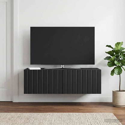 vidaXL Wall-Mounted TV Cabinet 98 x 41 x 30 cm Black Engineered Wood