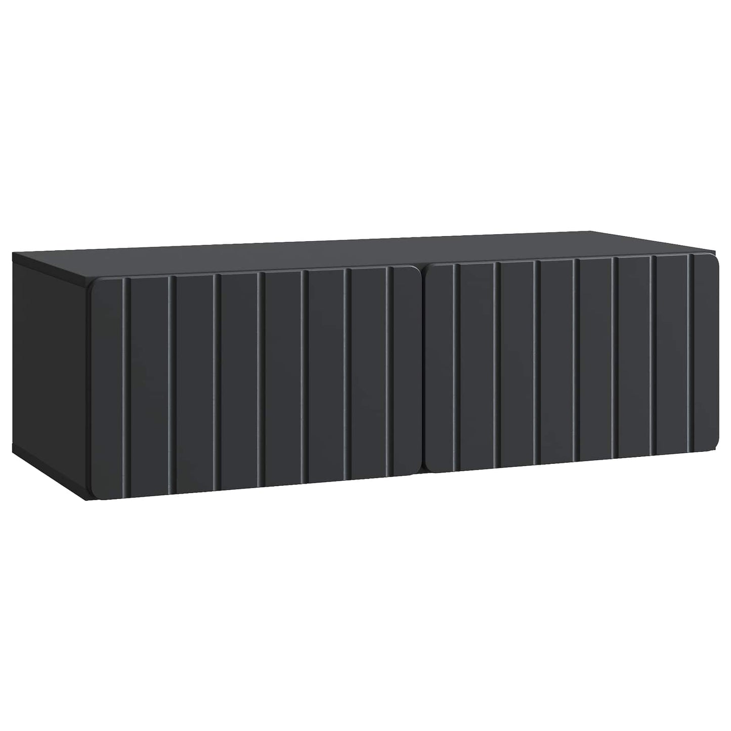 vidaXL Wall-Mounted TV Cabinet Black 98 x 41 x 30 cm Engineered Wood