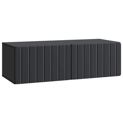 vidaXL Wall-Mounted TV Cabinet Black 98 x 41 x 30 cm Engineered Wood