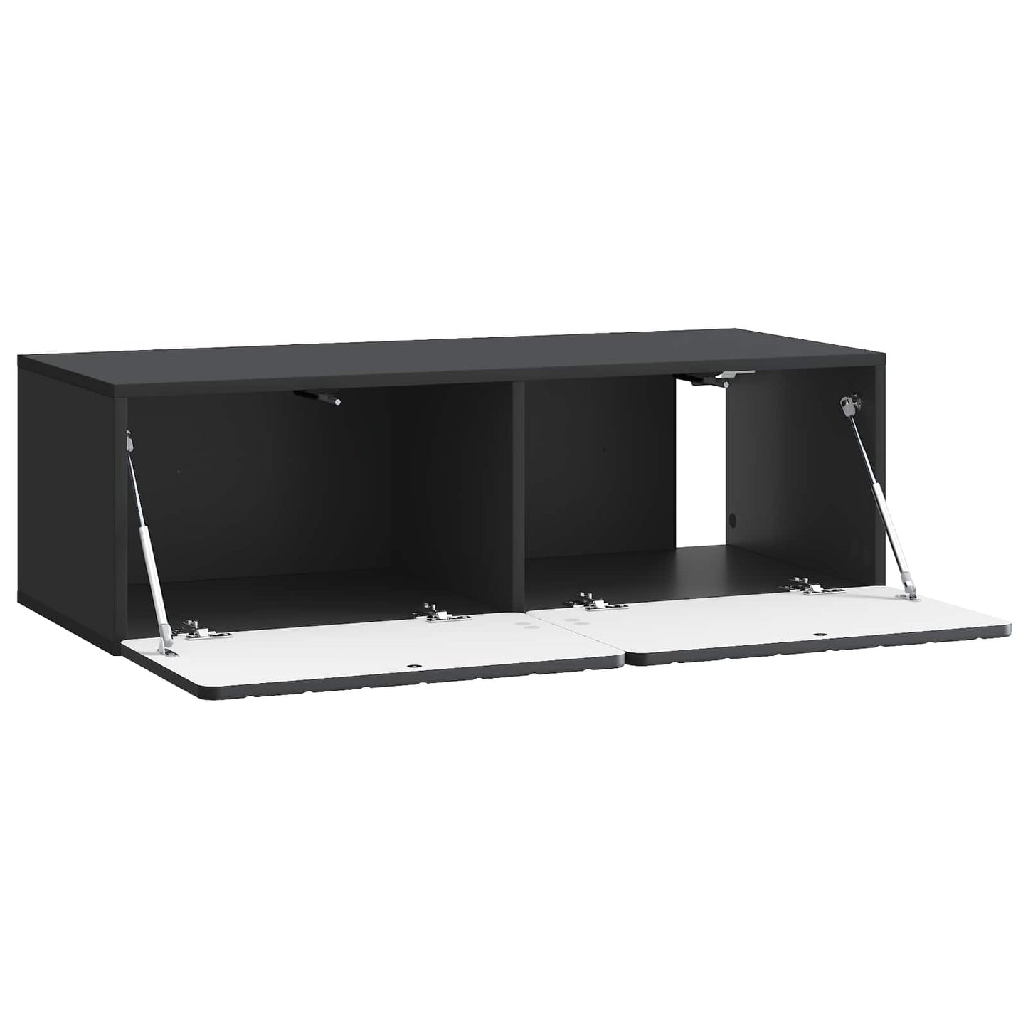 vidaXL Wall-Mounted TV Cabinet Black 98 x 41 x 30 cm Engineered Wood