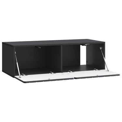 vidaXL Wall-Mounted TV Cabinet Black 98 x 41 x 30 cm Engineered Wood