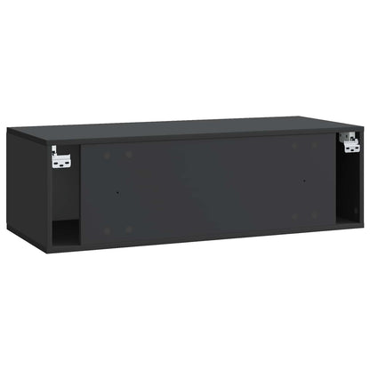 vidaXL Wall-Mounted TV Cabinet Black 98 x 41 x 30 cm Engineered Wood