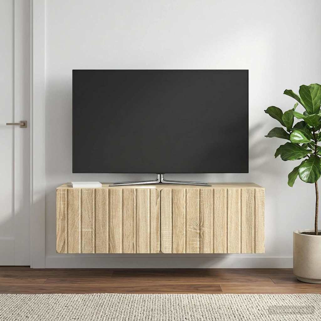 vidaXL Wall-Mounted TV Cabinet 98 x 41 x 30 cm Sonoma Oak