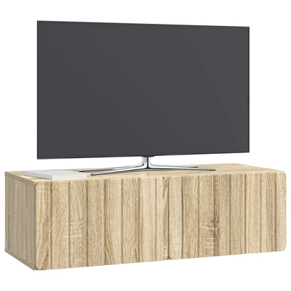 vidaXL Wall-Mounted TV Cabinet Wall-mounted Sonoma Oak 98 x 41 x 30 cm
