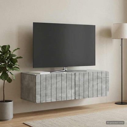 vidaXL Wall-Mounted TV Cabinet 98 x 41 x 30 cm Concrete Grey