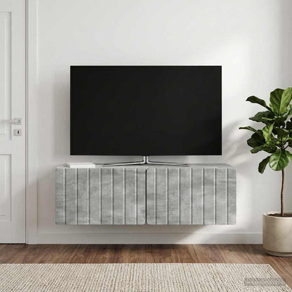 vidaXL Wall-Mounted TV Cabinet 98 x 41 x 30 cm Concrete Grey