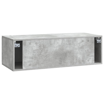 vidaXL Wall-Mounted TV Cabinet 98 x 41 x 30 cm Concrete Grey