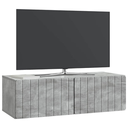 vidaXL Wall-Mounted TV Cabinet 98 x 41 x 30 cm Concrete Grey