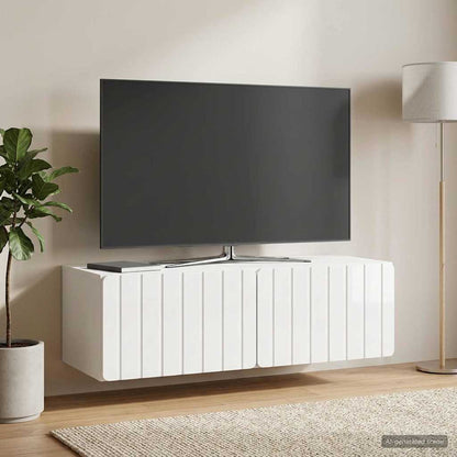 vidaXL Wall-Mounted TV Cabinet 98 x 41 x 30 cm High Gloss White