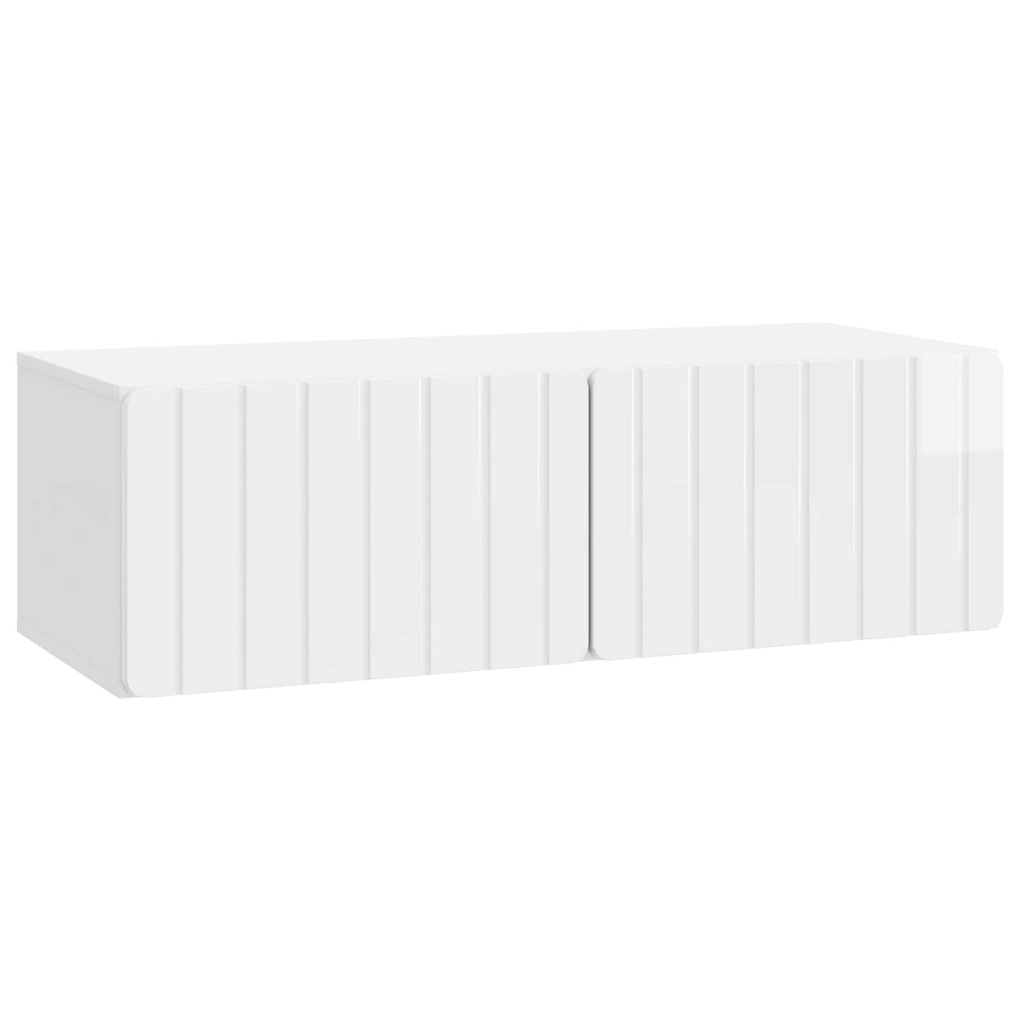 vidaXL Wall-Mounted TV Cabinet High Gloss White 98 x 41 x 30 cm