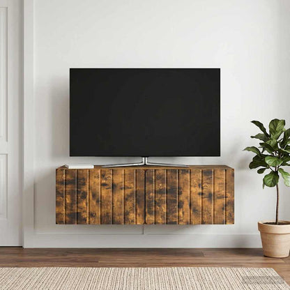 vidaXL Wall-Mounted TV Cabinet 98 x 41 x 30 cm Smoked Oak