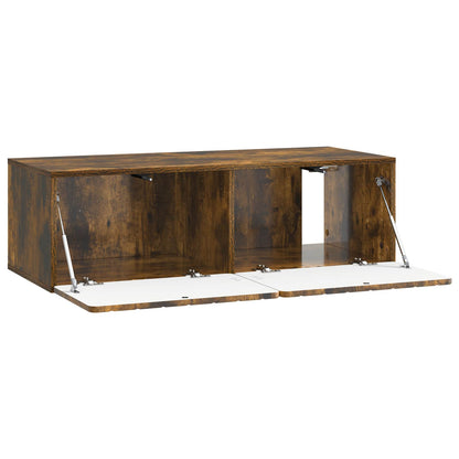 vidaXL Wall-Mounted TV Cabinet 98 x 41 x 30 cm Smoked Oak