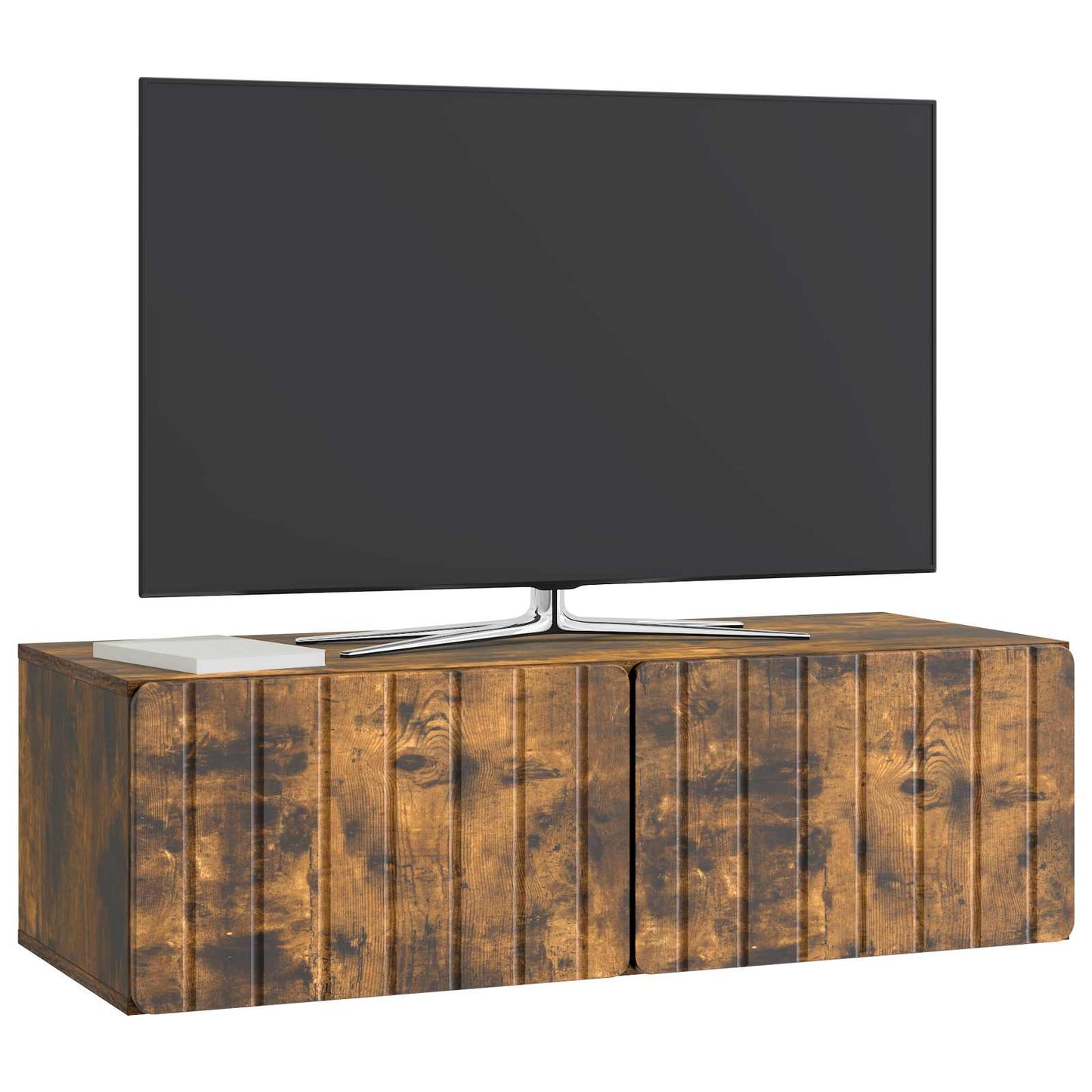 vidaXL Wall-Mounted TV Cabinet 98 x 41 x 30 cm Smoked Oak