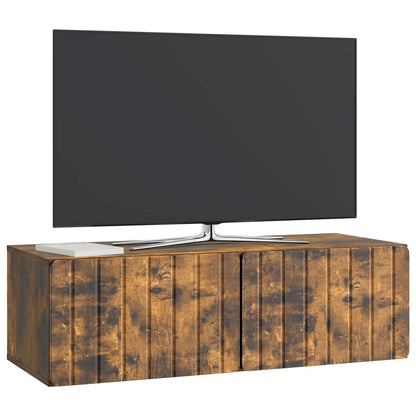 vidaXL Wall-Mounted TV Cabinet 98 x 41 x 30 cm Smoked Oak