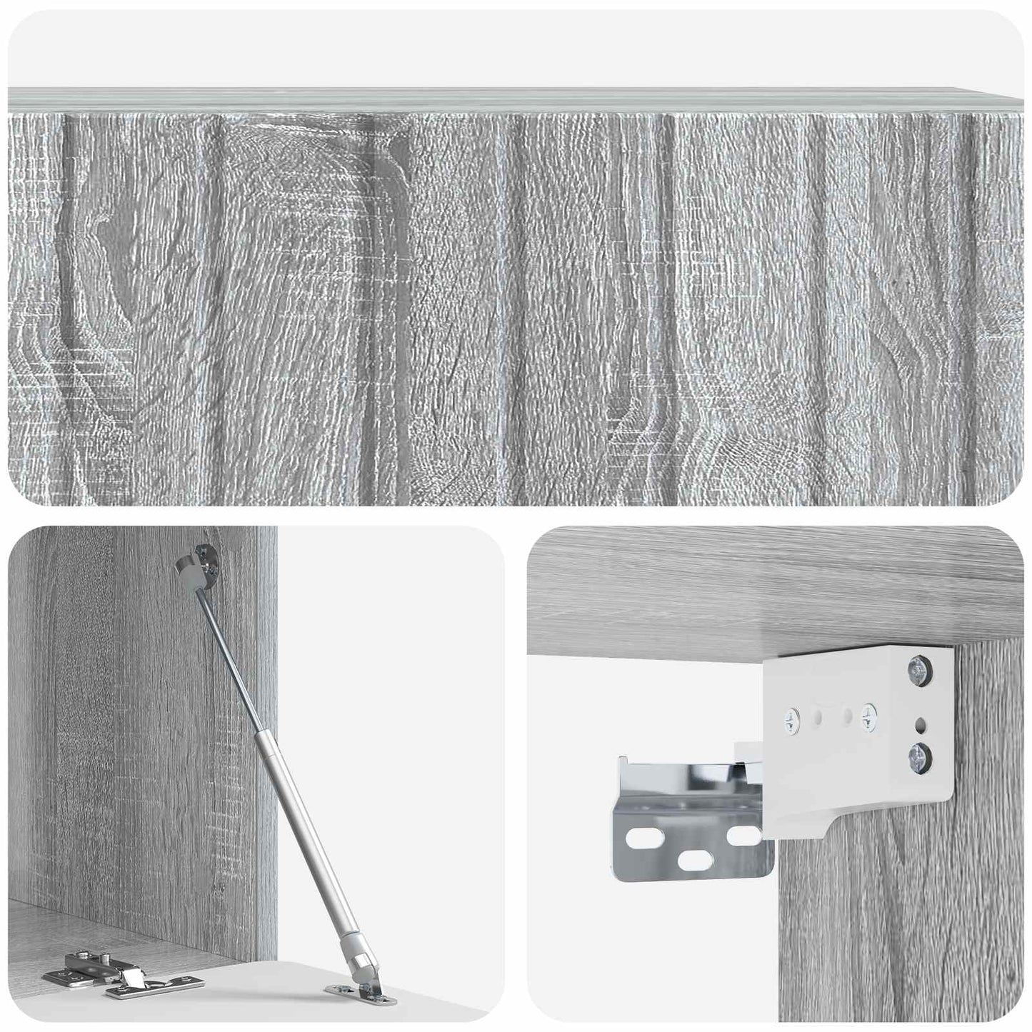 vidaXL Wall-Mounted TV Cabinet 98 x 41 x 30 cm Grey Sonoma