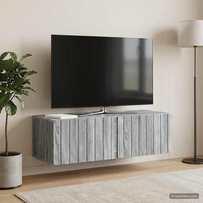 vidaXL Wall-Mounted TV Cabinet 98 x 41 x 30 cm Grey Sonoma