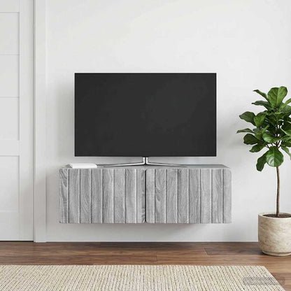 vidaXL Wall-Mounted TV Cabinet 98 x 41 x 30 cm Grey Sonoma
