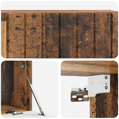 vidaXL Wall-Mounted TV Cabinet Wall-mounted Old Wood 98 x 41 x 30 cm