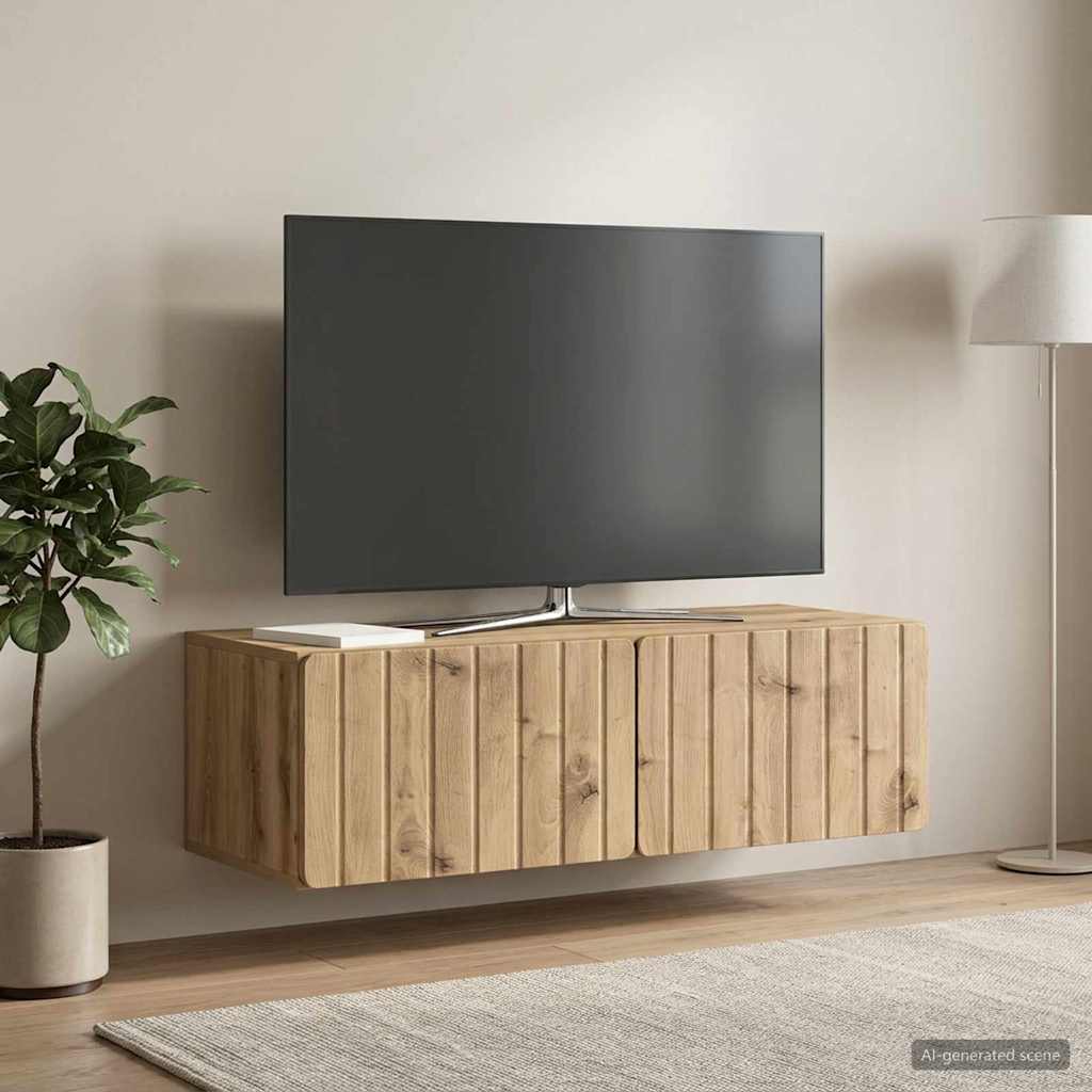 vidaXL Wall-Mounted TV Cabinet 98 x 41 x 30 cm Artisan Oak