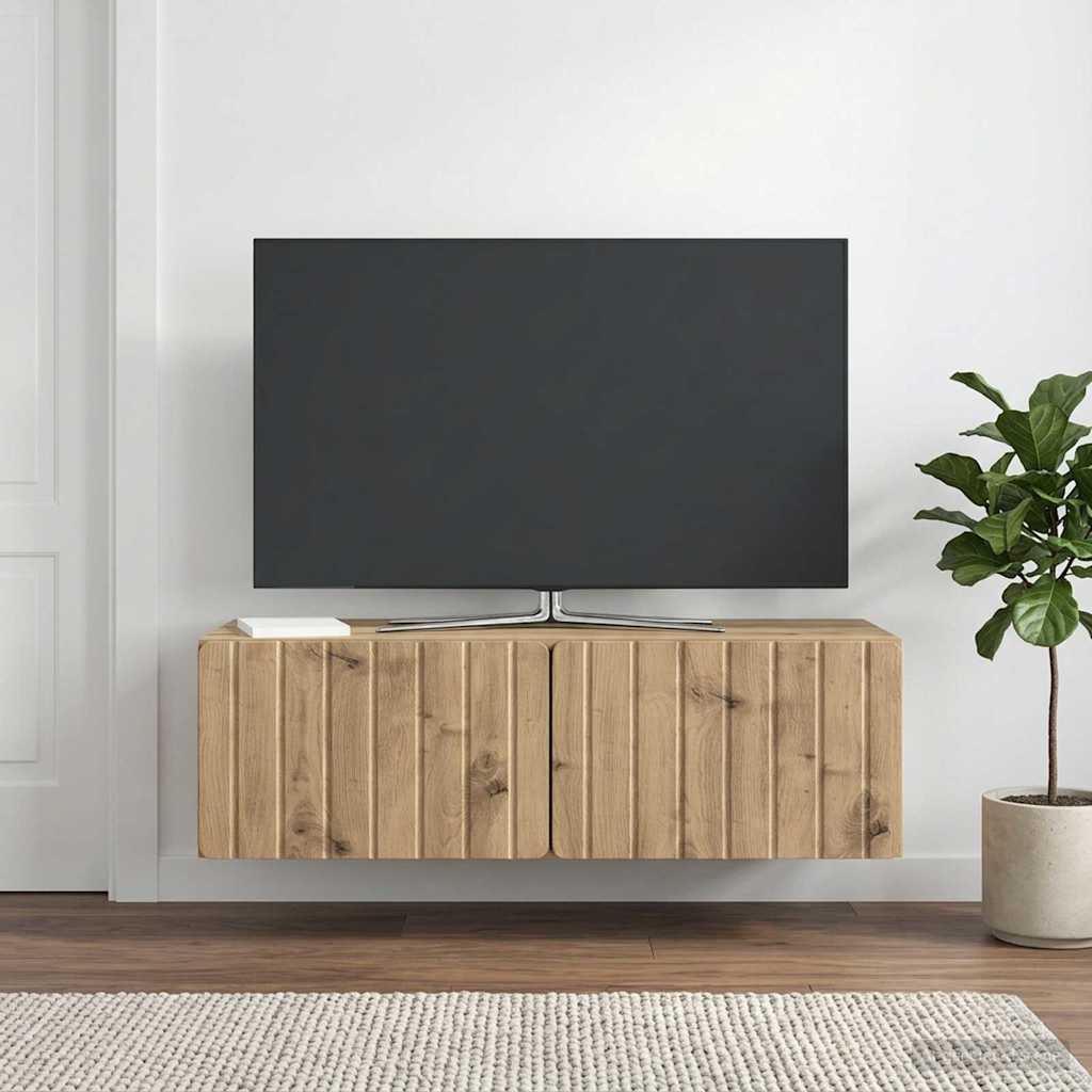 vidaXL Wall-Mounted TV Cabinet 98 x 41 x 30 cm Artisan Oak