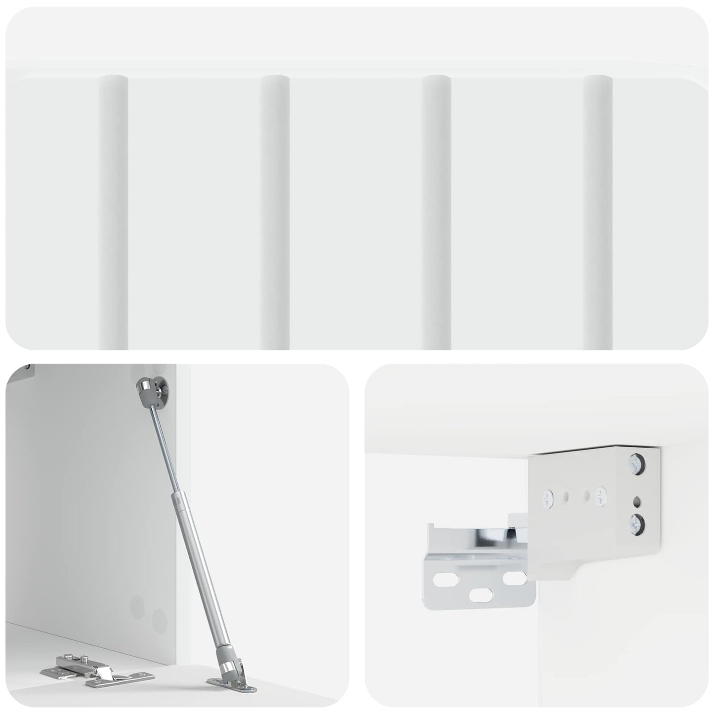 vidaXL Wall-Mounted TV Cabinet White 59.5 x 31 x 30 cm Engineered Wood