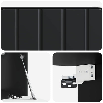 vidaXL Wall-Mounted TV Cabinet 59.5 x 31 x 30 cm Black Engineered Wood