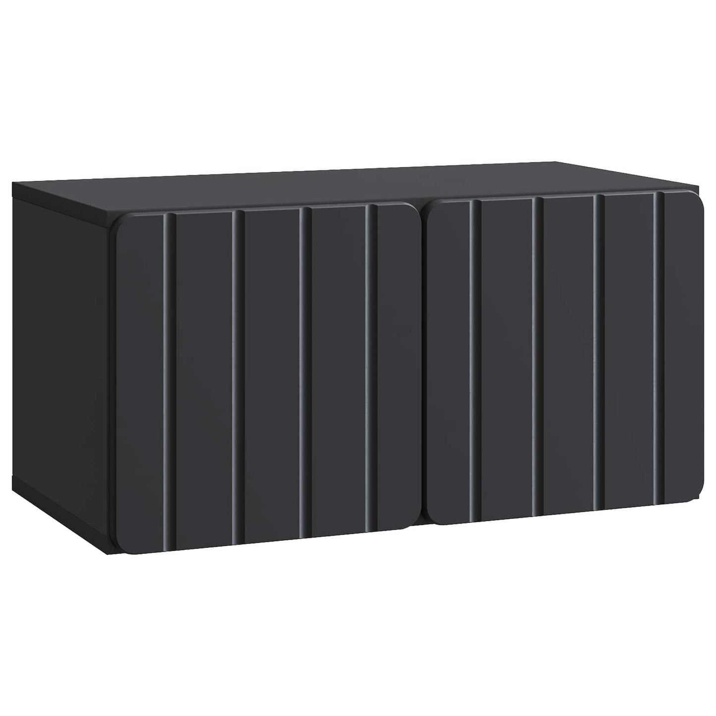 vidaXL Wall-Mounted TV Cabinet 59.5 x 31 x 30 cm Black Engineered Wood